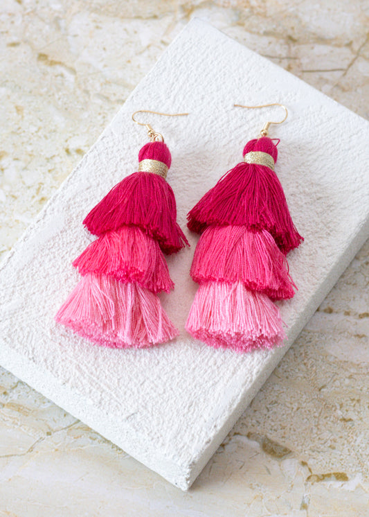 Sunset Stroll Tassel Earrings