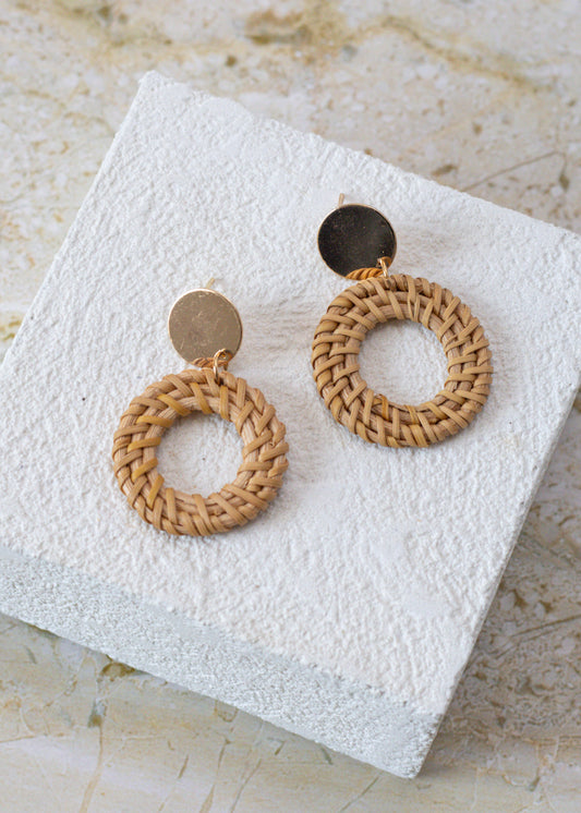 Coastal Charm Raffia Earrings