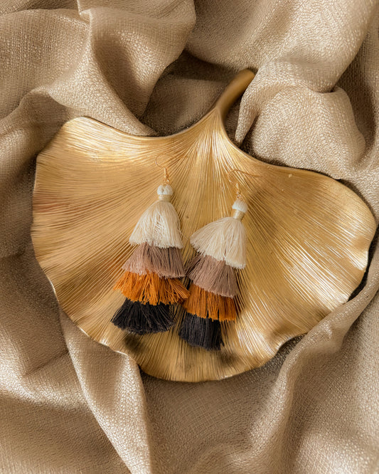 Desert Dunes Tassel Earrings