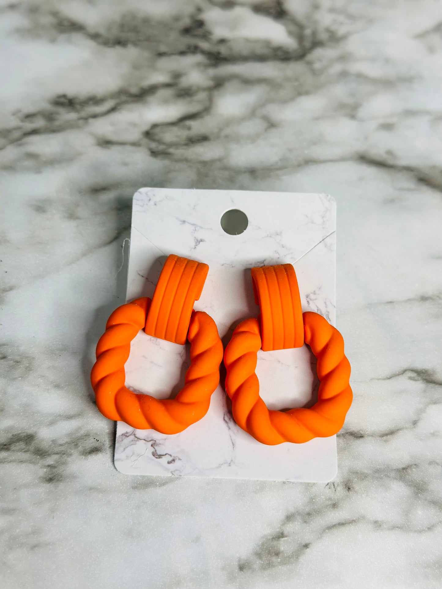 Twisted Hoops (Orange)