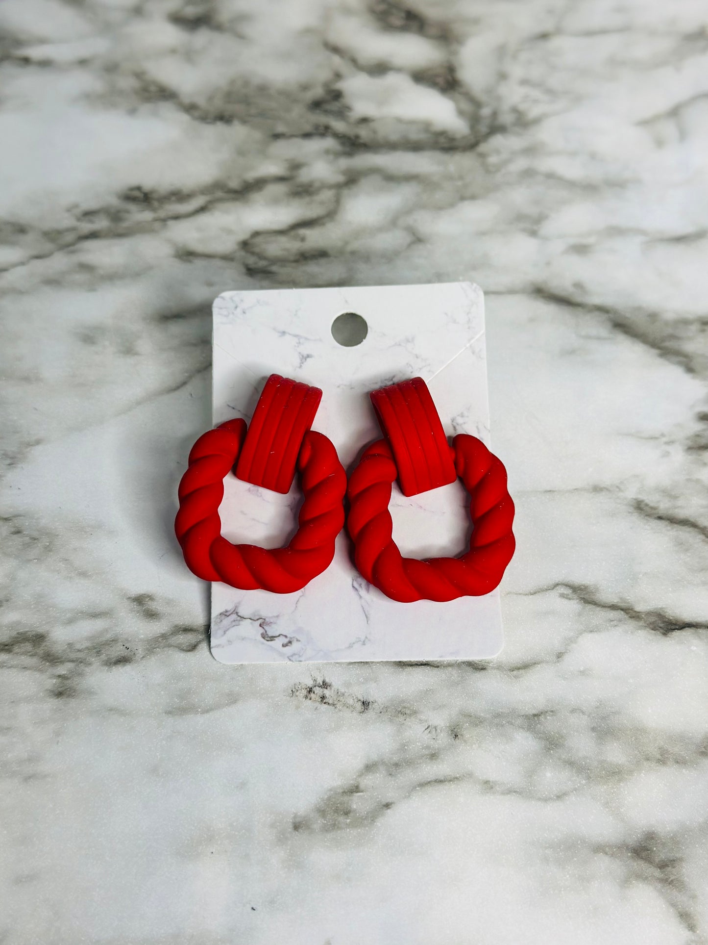 Twisted Hoops (Red)