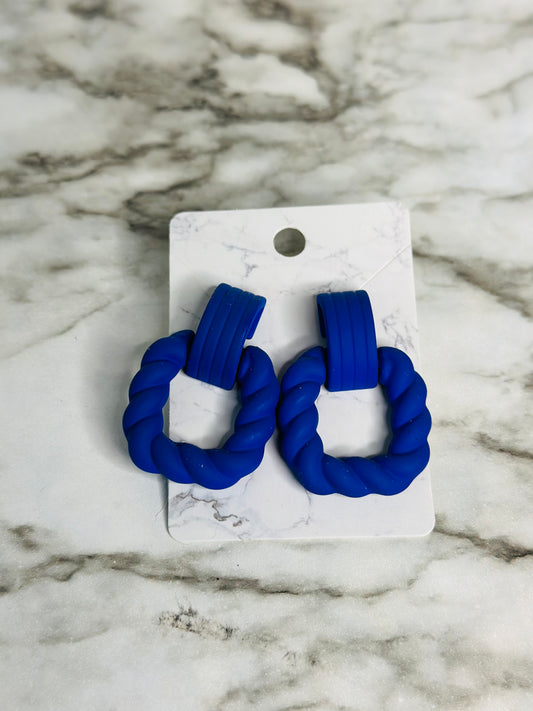 Twisted Hoops (Blue)