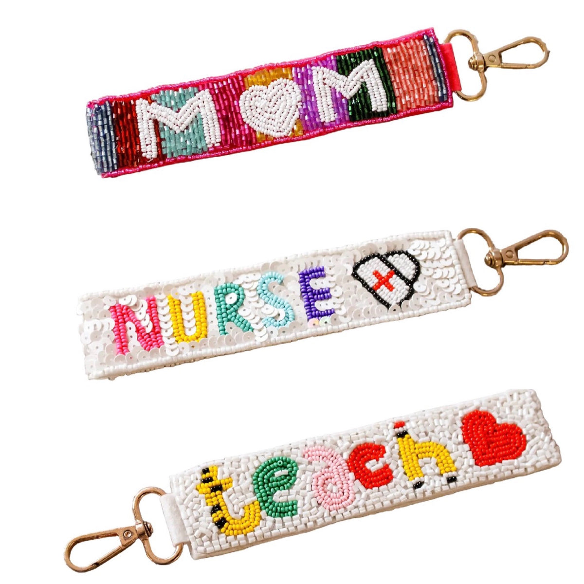 Beaded Statement Keychains