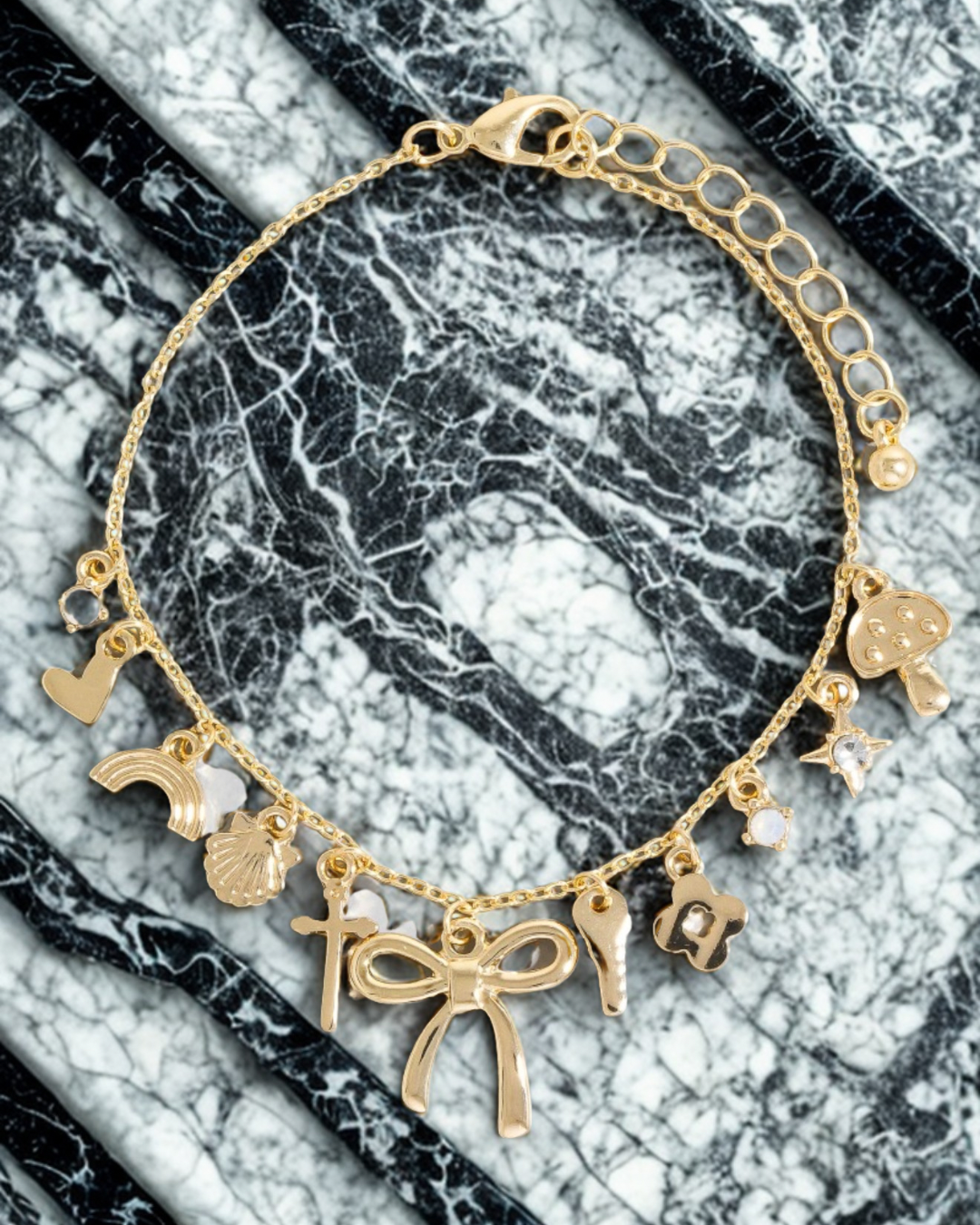 Golden Whimsy Charm Bracelet