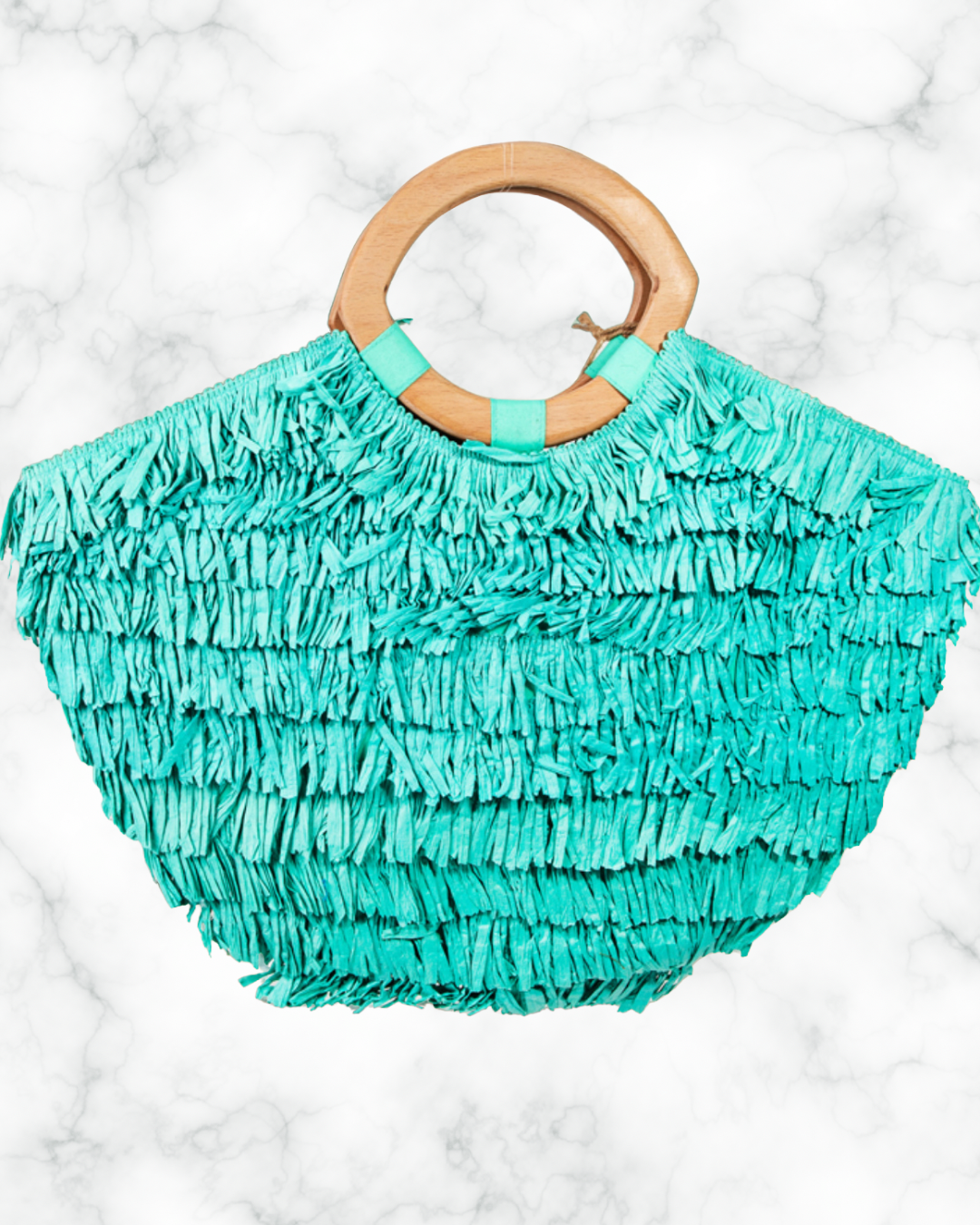 Tropical Tease Raffia Handbag