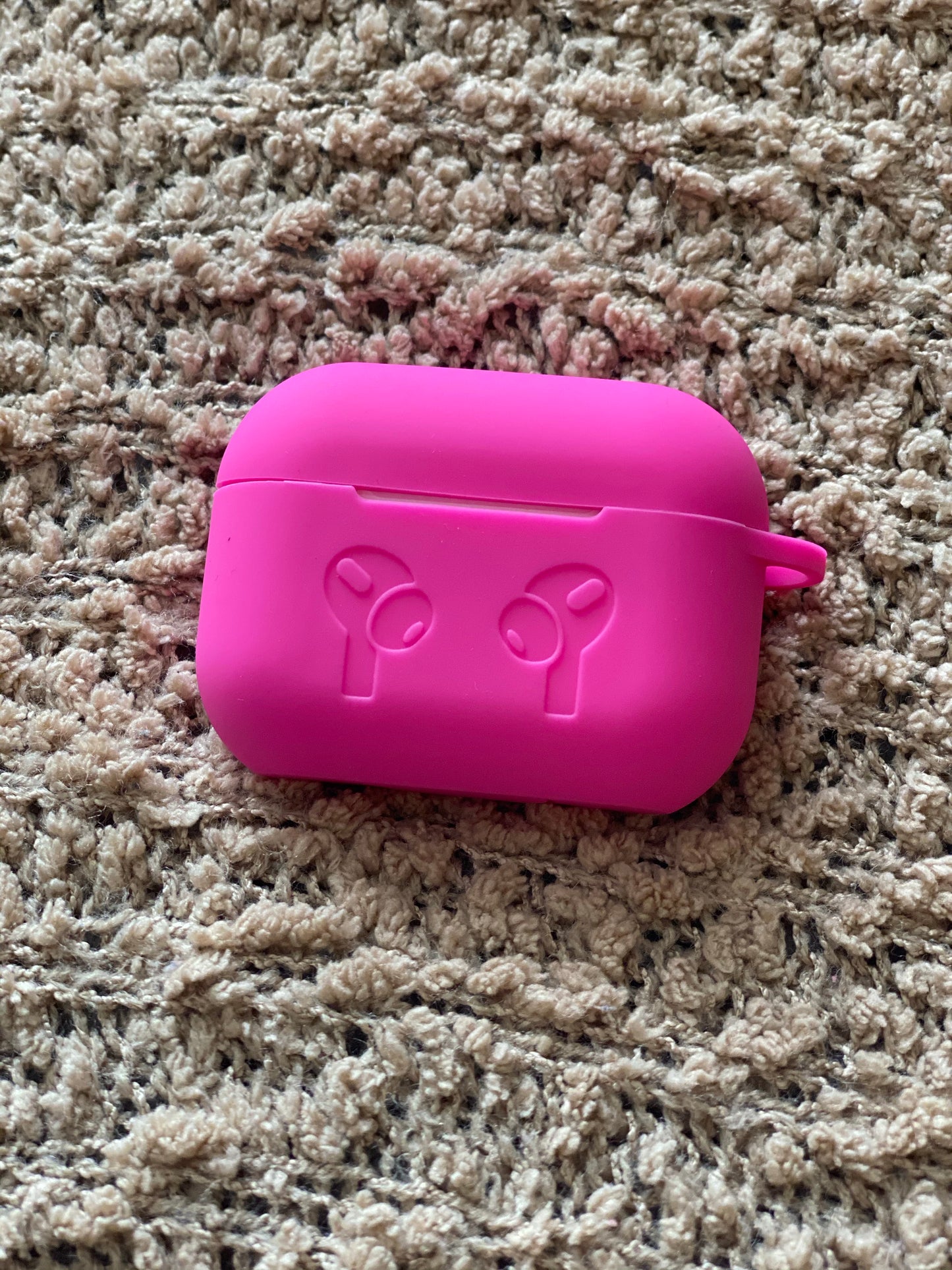 Hot Pink AirPods Pro Case with Ear Hook Grips