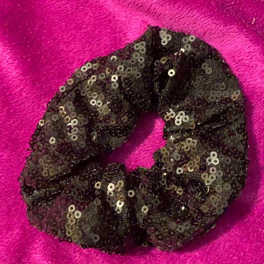 ‘Blingy Black’ Sequin Scrunchie